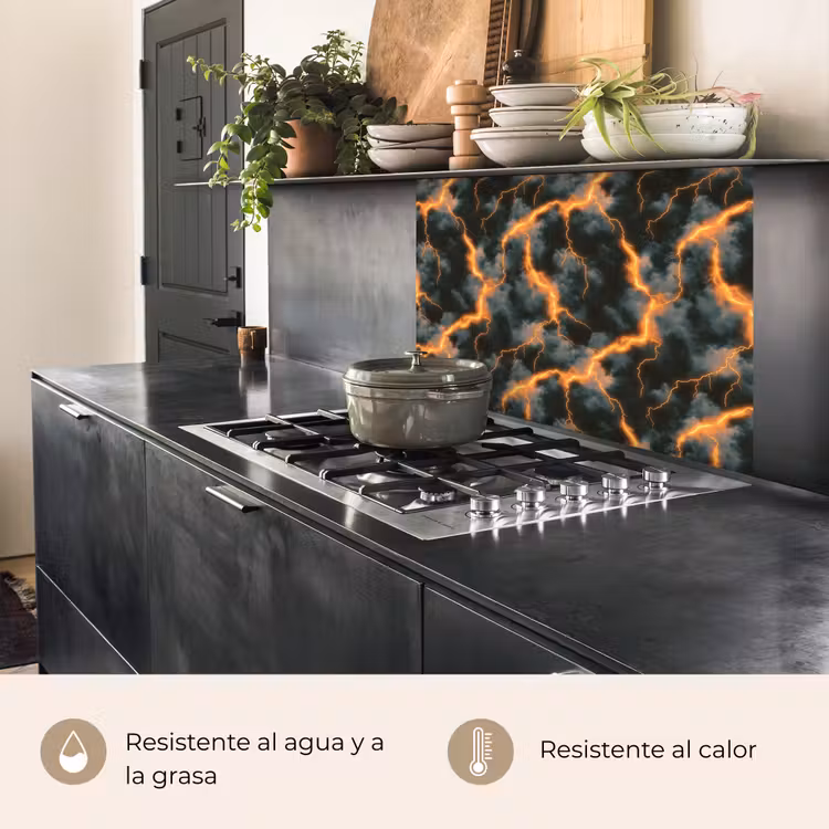 Revestimiento cocina - Naranja - Rayo - Nubes — 4