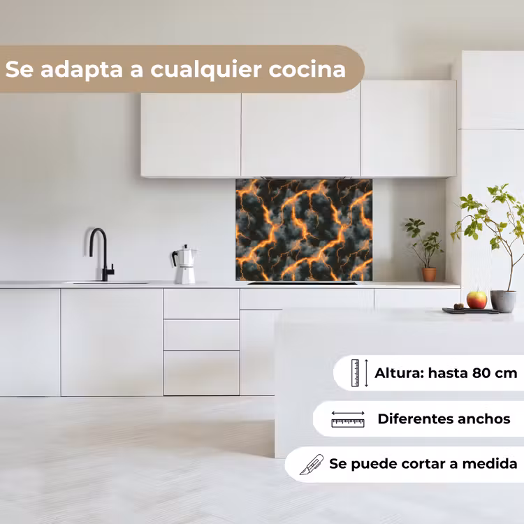 Revestimiento cocina - Naranja - Rayo - Nubes — 6