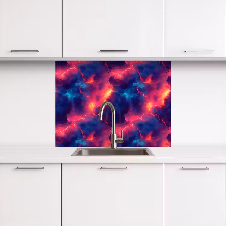 Revestimiento cocina - Rayos - Nubes - Colorido — 3