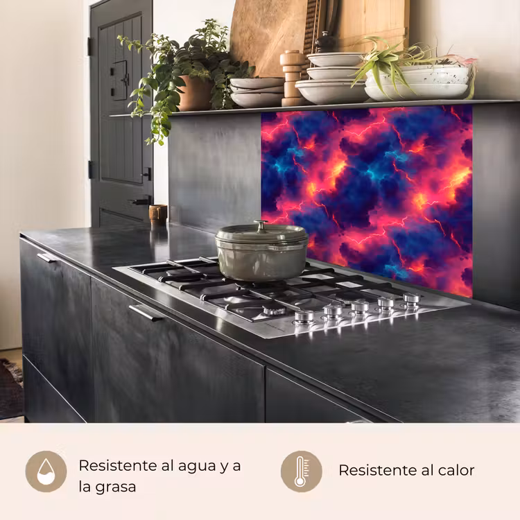 Revestimiento cocina - Rayos - Nubes - Colorido — 4