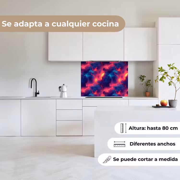 Revestimiento cocina - Rayos - Nubes - Colorido — 6