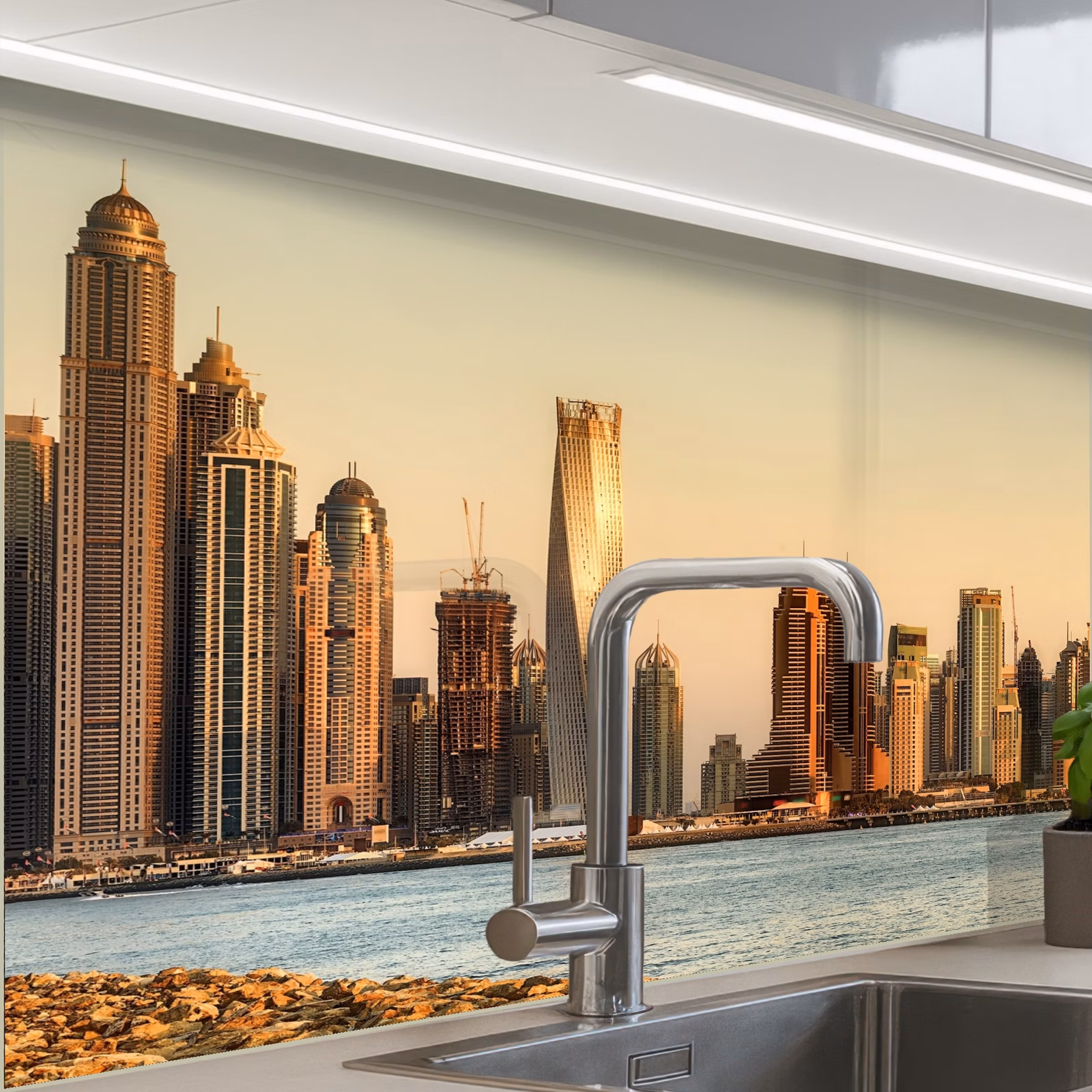 Revestimiento cocina - Skyline - Canal - Rascacielos — 1