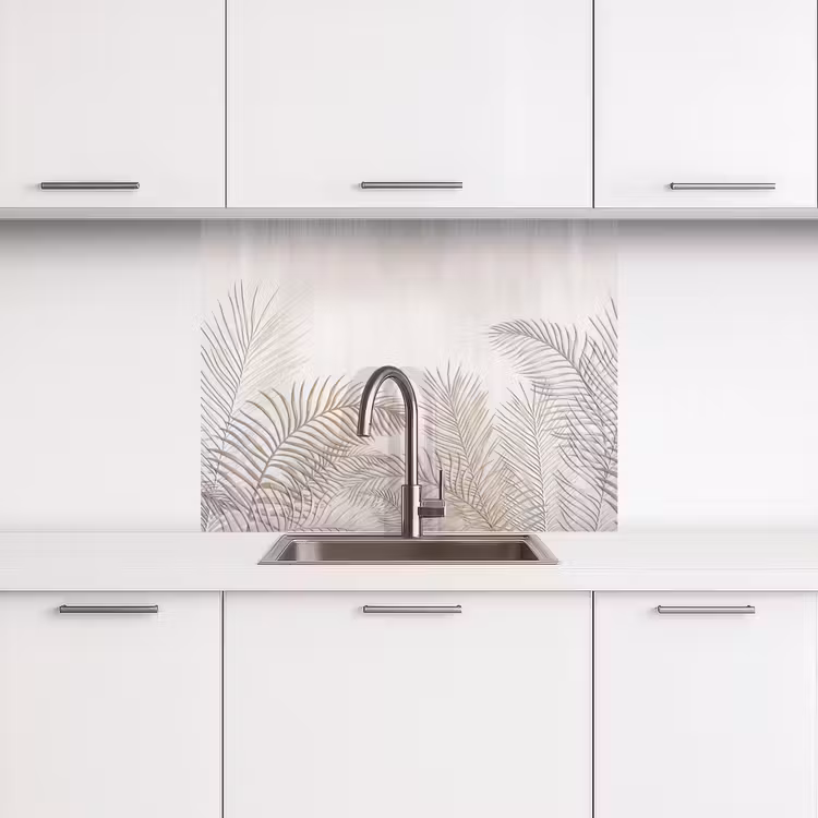 Revestimiento cocina - Hojas - Beige - Botánico - Vintage — 3