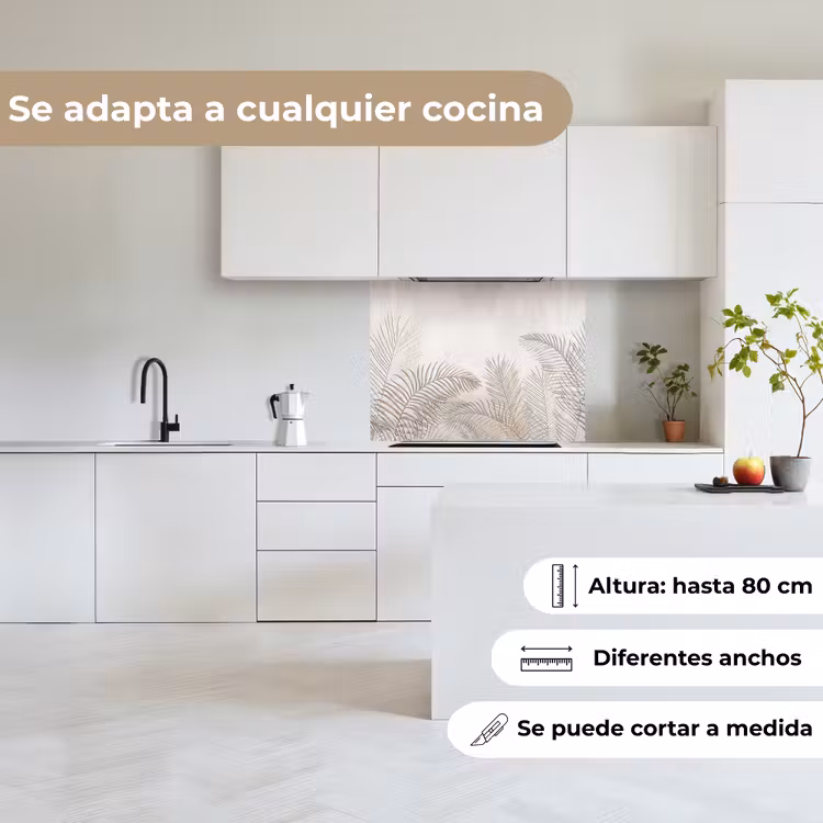 Revestimiento cocina - Hojas - Beige - Botánico - Vintage — 6