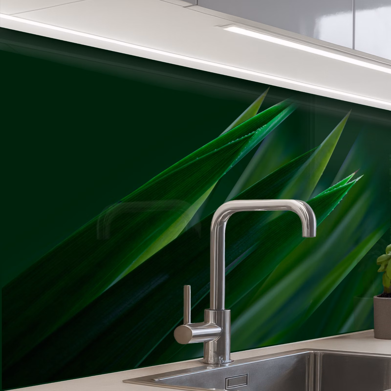Revestimiento cocina - Naturaleza - Hierba - Verde oscuro — 1
