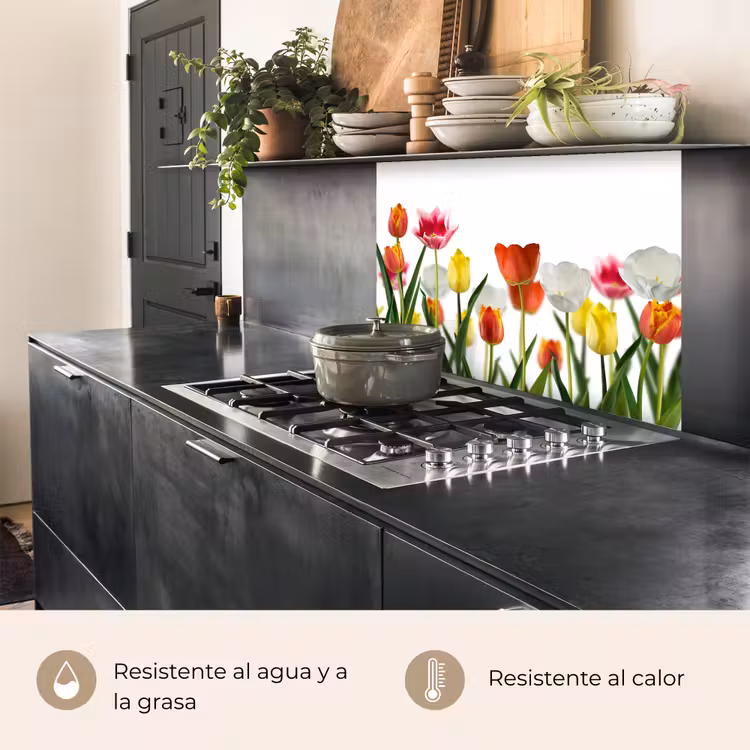 Revestimiento cocina - Flores - Tulipanes - Colorido — 4