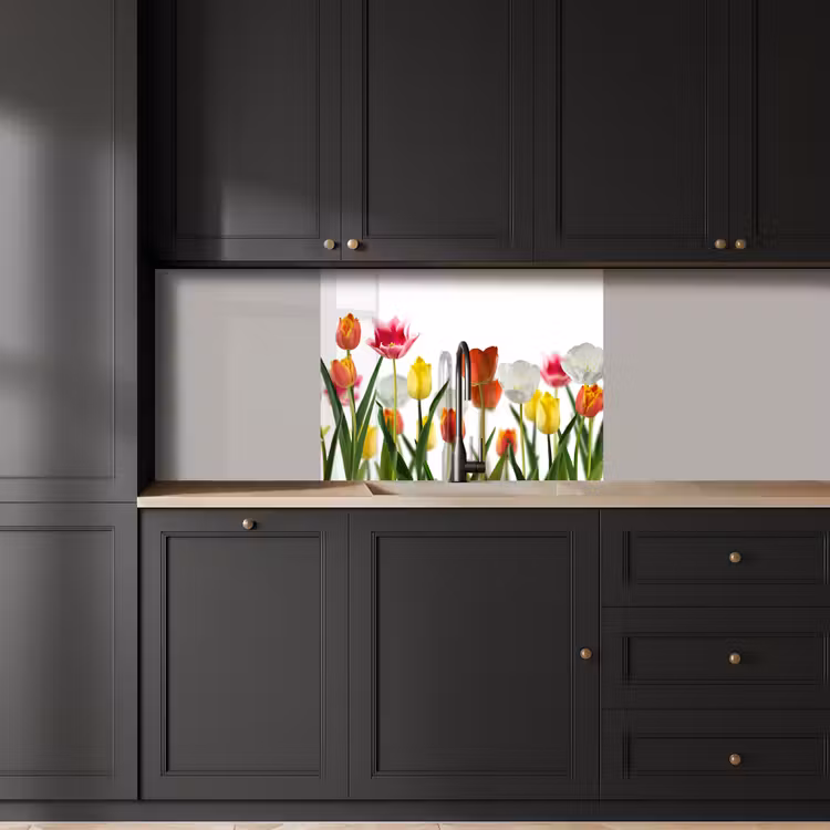 Revestimiento cocina - Flores - Tulipanes - Colorido — 5
