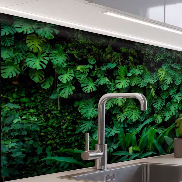 Revestimiento cocina - Naturaleza - Bosque - Verde - Monstera — 1