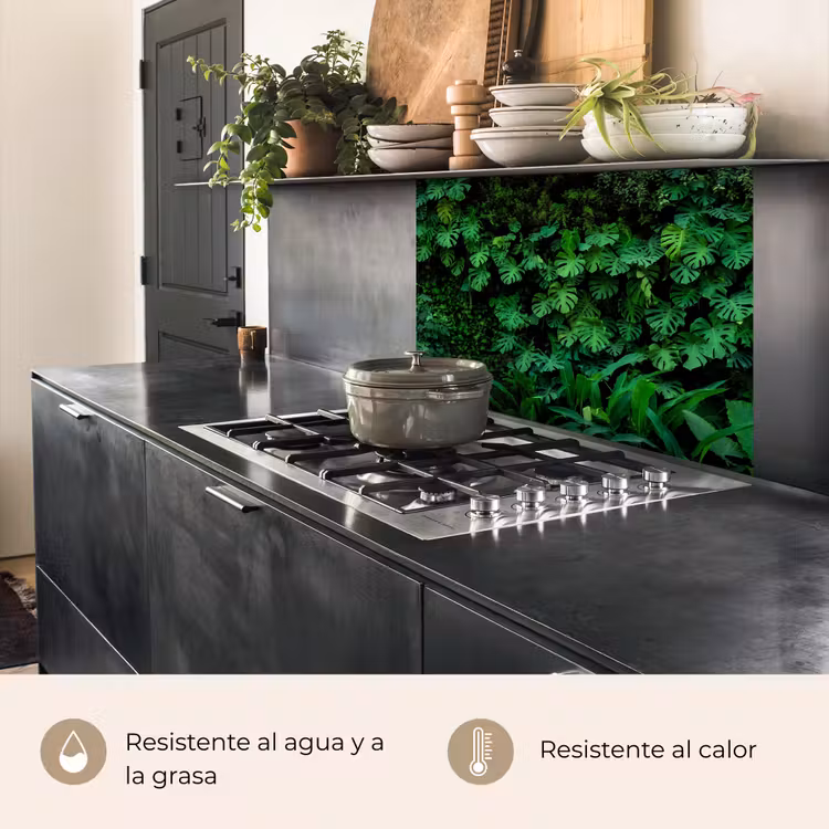 Revestimiento cocina - Naturaleza - Bosque - Verde - Monstera — 4