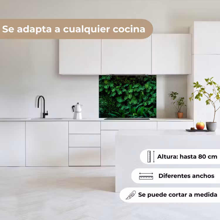 Revestimiento cocina - Naturaleza - Bosque - Verde - Monstera — 6