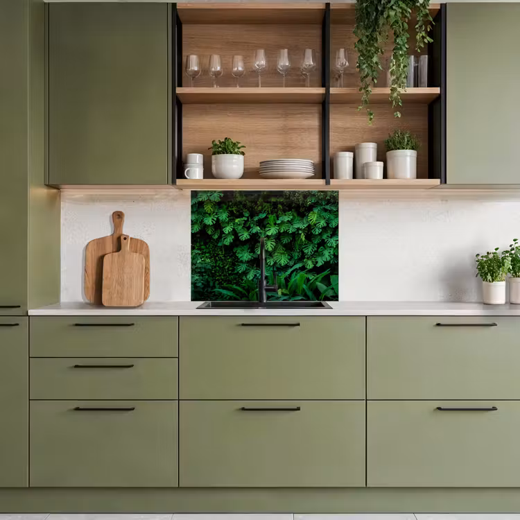 Revestimiento cocina - Naturaleza - Bosque - Verde - Monstera — 7