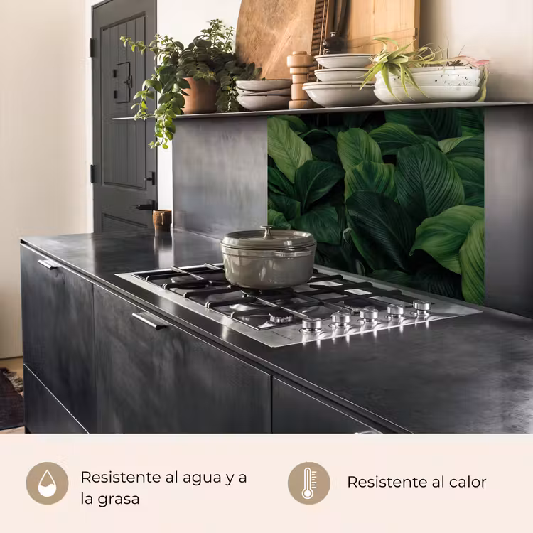 Revestimiento cocina - Naturaleza - Tropical - Hojas - Verde — 4