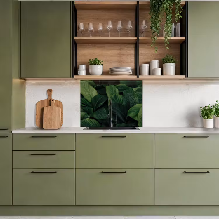 Revestimiento cocina - Naturaleza - Tropical - Hojas - Verde — 7