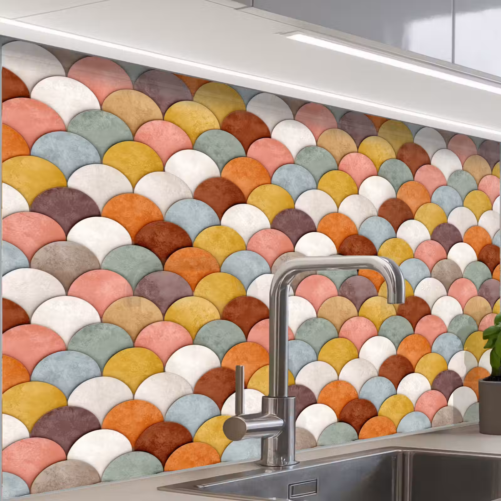 Revestimiento cocina - Arco iris - Escalas - Tonos tierra — 1