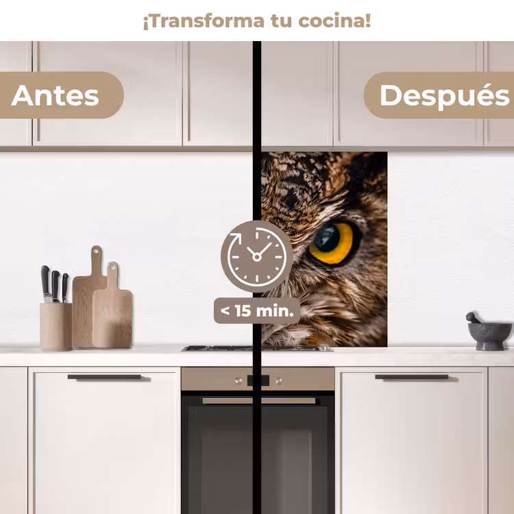 Revestimiento cocina - Búho - Animal - Naranja — 2
