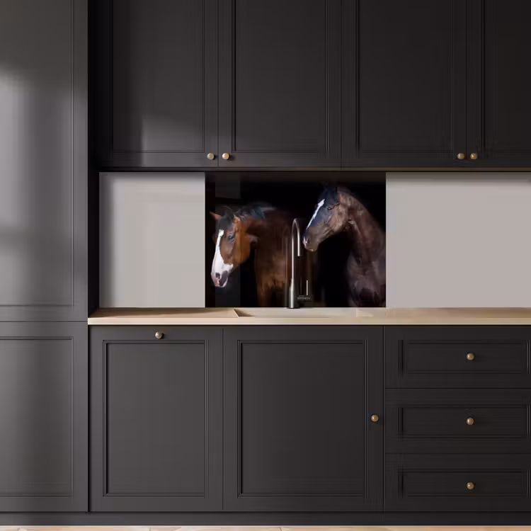 Revestimiento cocina - Caballo - Animales - Negro — 5