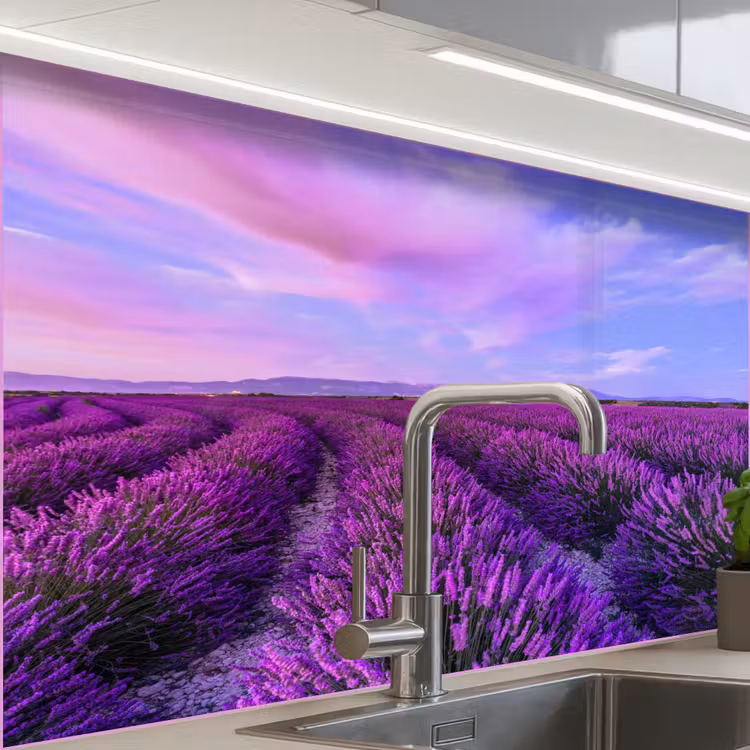 Revestimiento cocina - Lavanda - Violeta - Flores - Naturaleza — 1