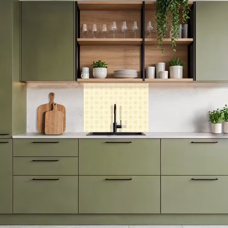 Revestimiento cocina - Patrón - Sutil - Amarillo — 7