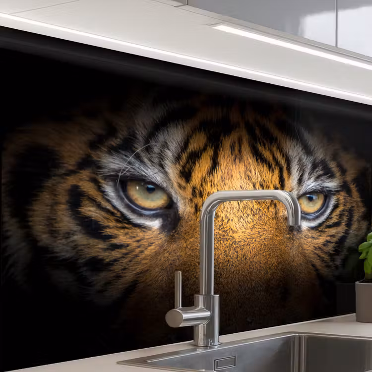 Revestimiento cocina - Tigre - Negro - Animal — 1