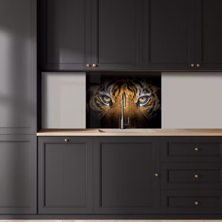 Revestimiento cocina - Tigre - Negro - Animal — 5
