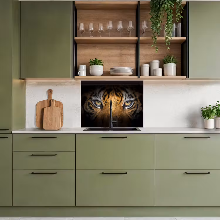 Revestimiento cocina - Tigre - Negro - Animal — 7