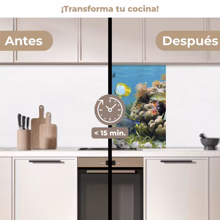 Revestimiento cocina - Agua - Corales - Peces - Luz — 2