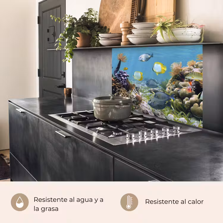 Revestimiento cocina - Agua - Corales - Peces - Luz — 4