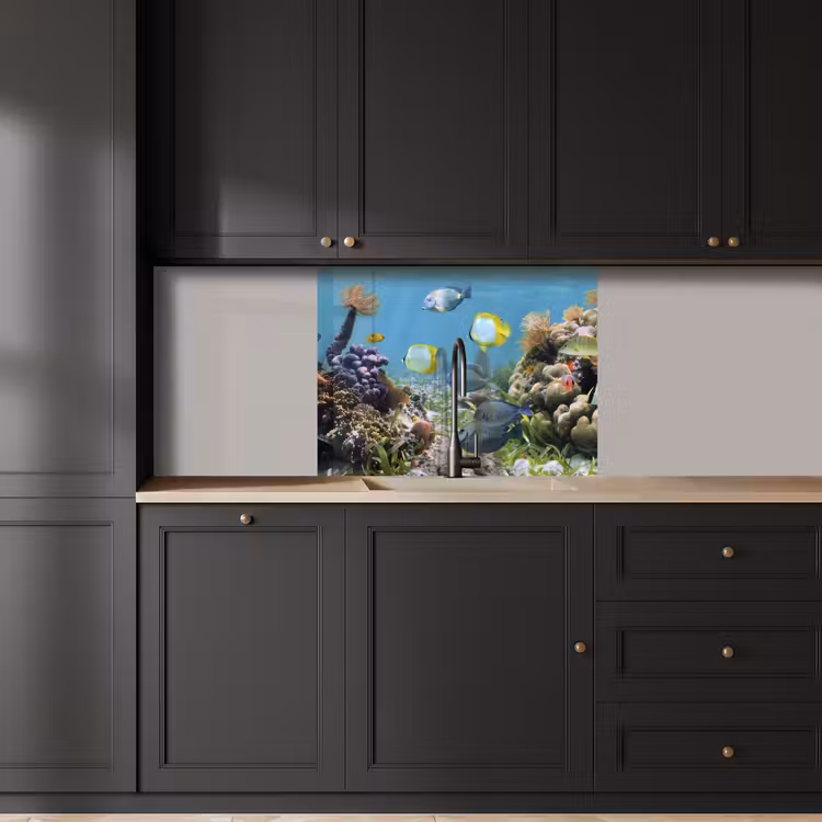 Revestimiento cocina - Agua - Corales - Peces - Luz — 5