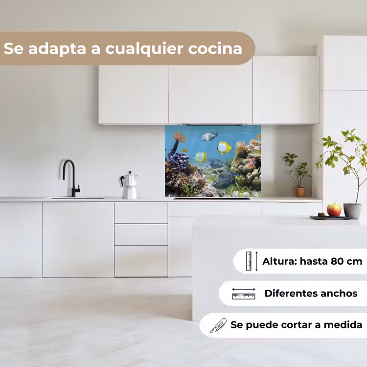 Revestimiento cocina - Agua - Corales - Peces - Luz — 6