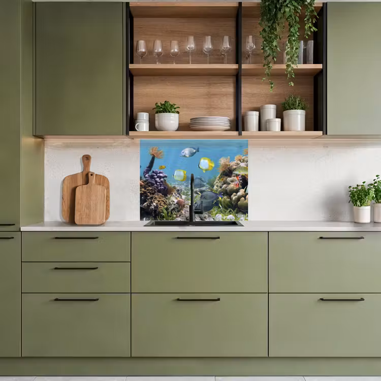 Revestimiento cocina - Agua - Corales - Peces - Luz — 7