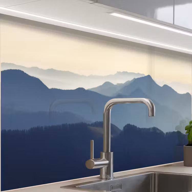 Revestimiento cocina - Paisaje - Montañas - Verde - Naturaleza — 1