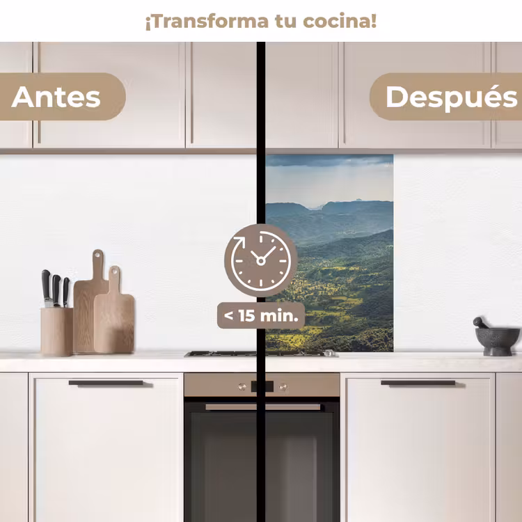 Revestimiento cocina - Paisaje - Valle - Verde — 2