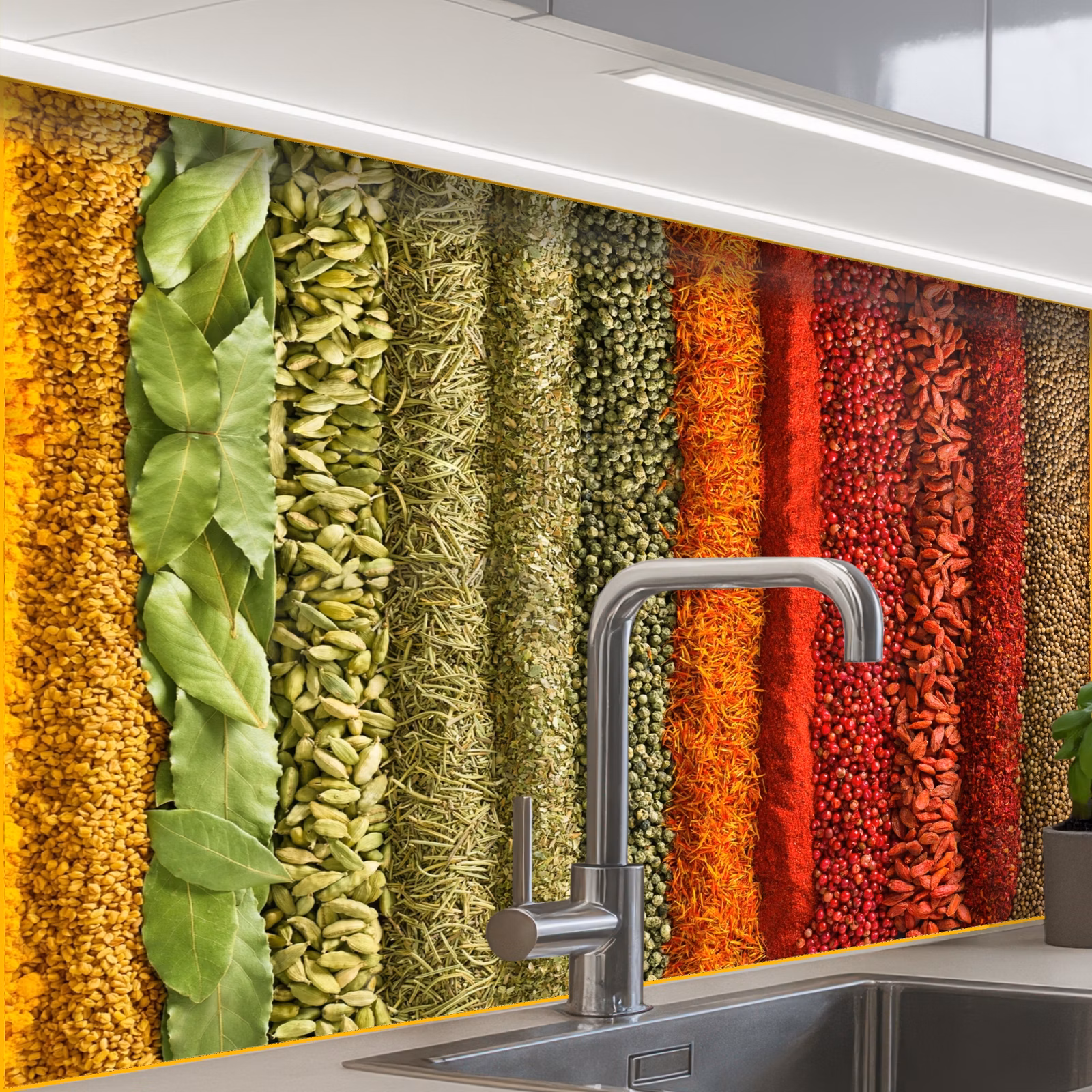Revestimiento cocina - Hierbas - Especias - Colorido — 1