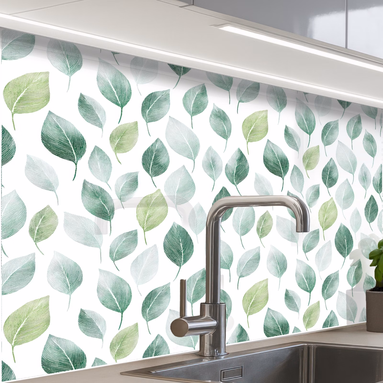 Revestimiento cocina - Hoja - Mix - Fresco - Verde — 1