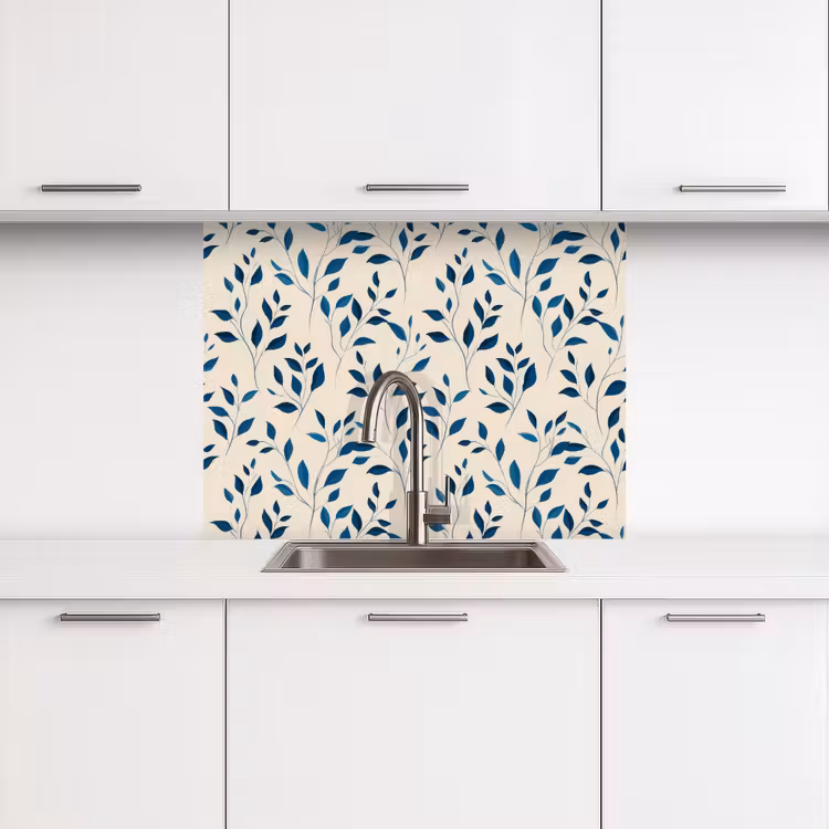 Revestimiento cocina - Estampado - Azul- Beige — 3