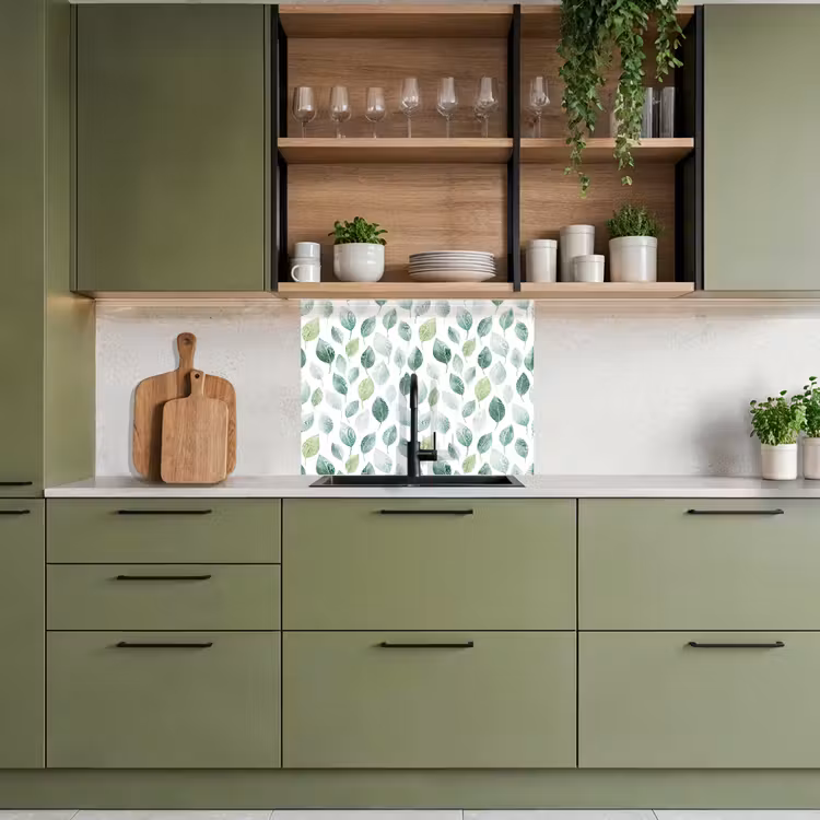Revestimiento cocina - Hoja - Mix - Fresco - Verde — 7