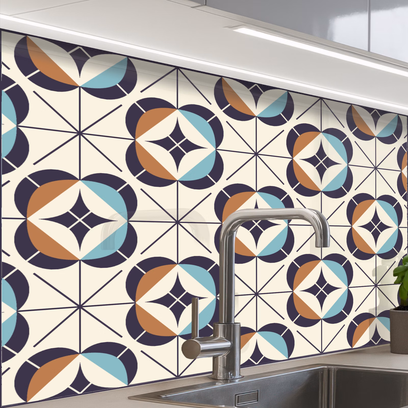 Revestimiento cocina - Retro - Diseño - Geometría — 1