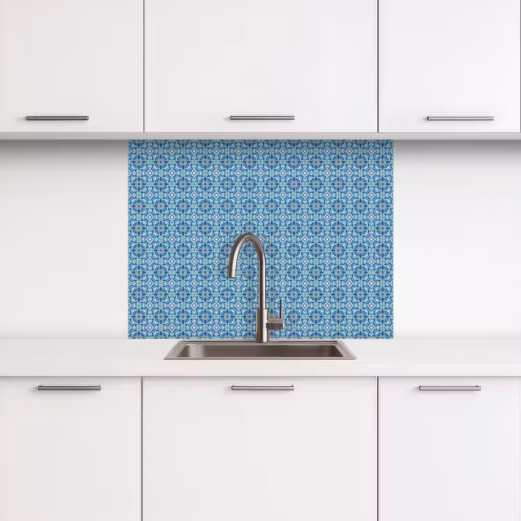 Revestimiento cocina - Azulejos - Mosaico - Turquesa - Azul — 3