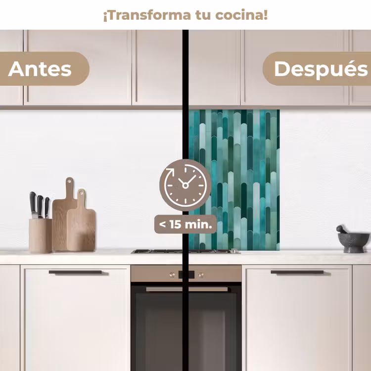 Revestimiento cocina - Baldosas - Oblongas - Turquesa — 2
