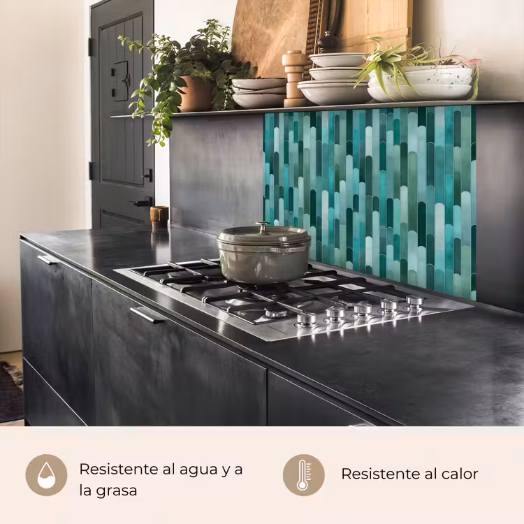 Revestimiento cocina - Baldosas - Oblongas - Turquesa — 4