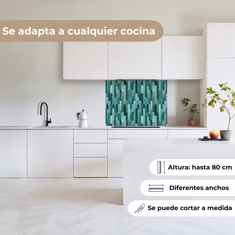Revestimiento cocina - Baldosas - Oblongas - Turquesa — 6