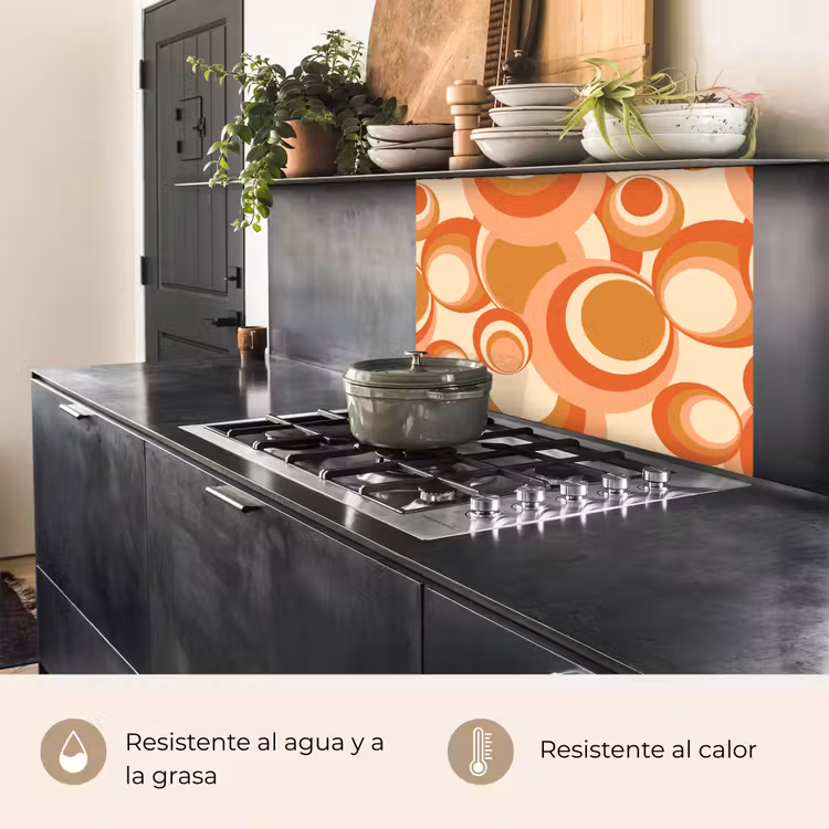 Revestimiento cocina - Círculo - Retro - Patrón — 4