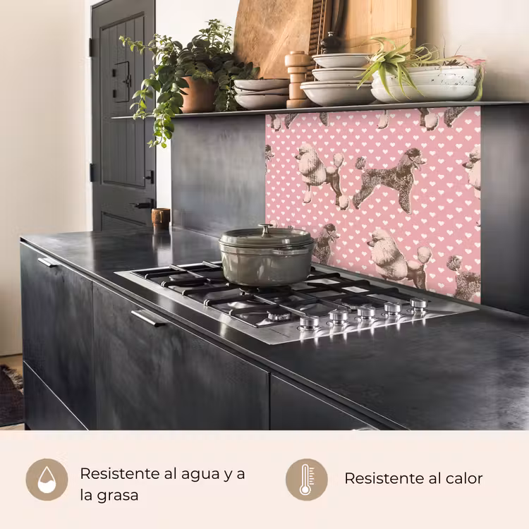 Revestimiento cocina - Corazón - Caniche - Patrón — 4