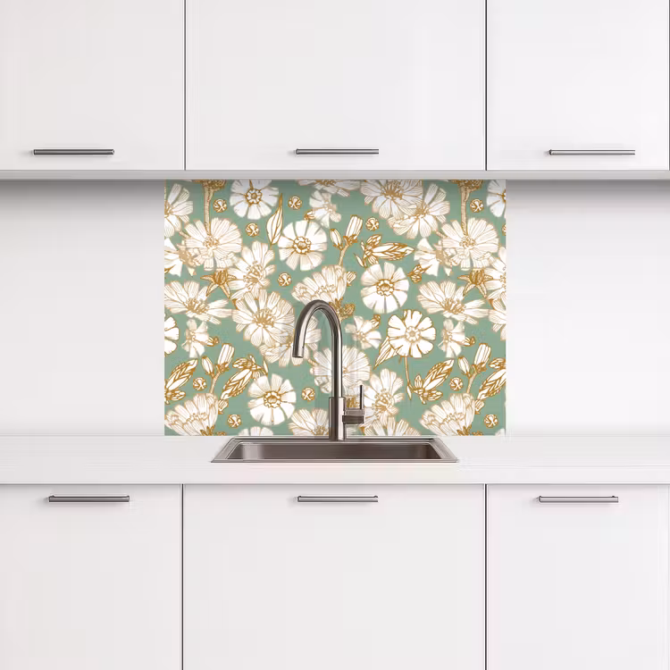 Revestimiento cocina - Flor - Art nouveau - Diseño — 3