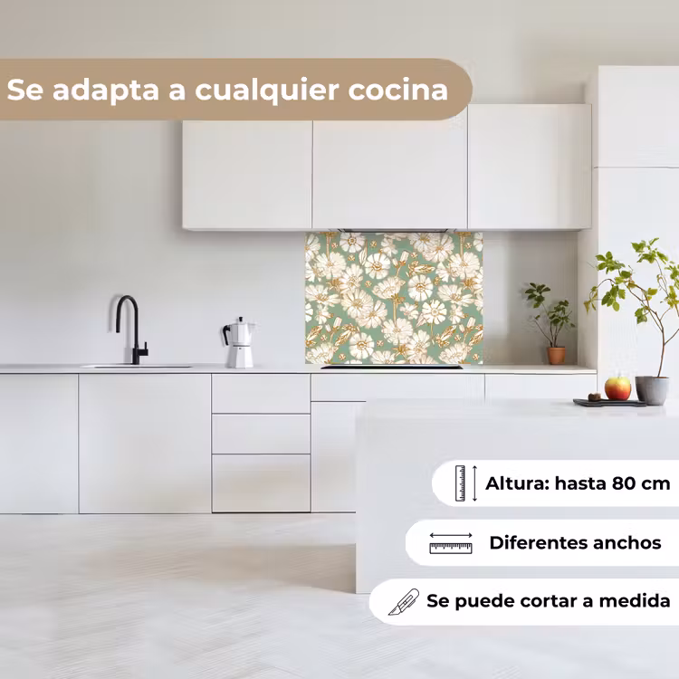 Revestimiento cocina - Flor - Art nouveau - Diseño — 6