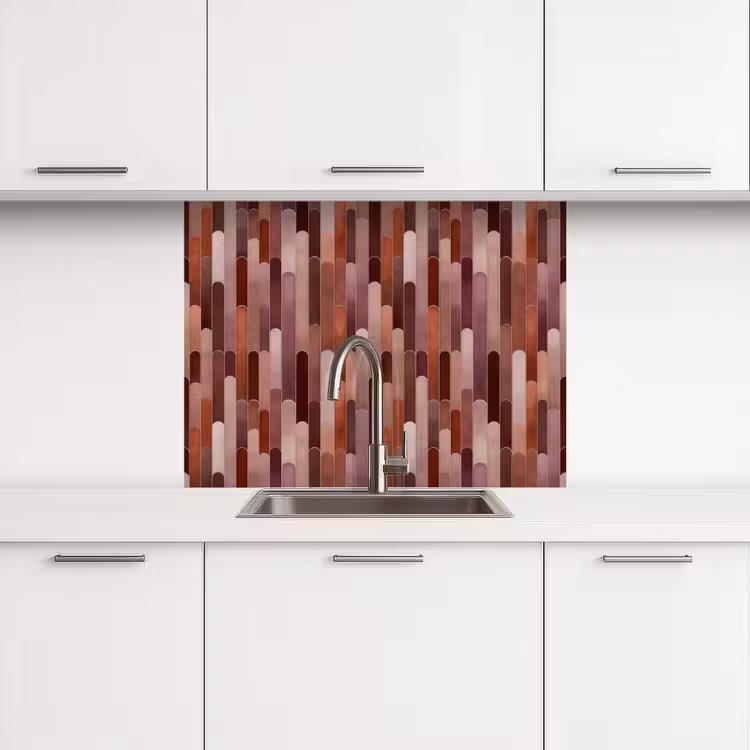 Revestimiento cocina - Oblongo - Baldosas - Rojo - Cobre — 3