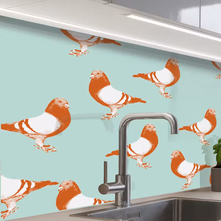 Revestimiento cocina - Paloma - Pájaro - Patrón — 1