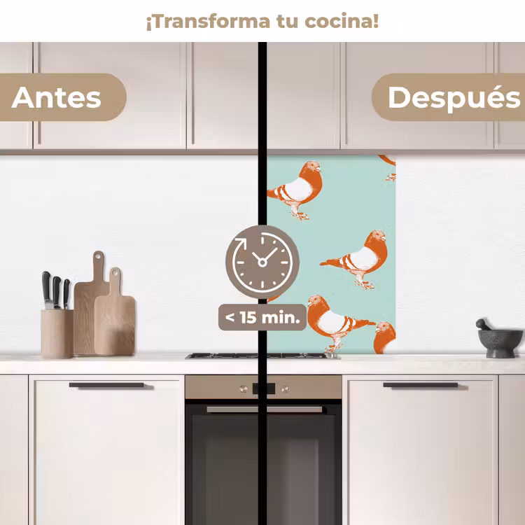 Revestimiento cocina - Paloma - Pájaro - Patrón — 2