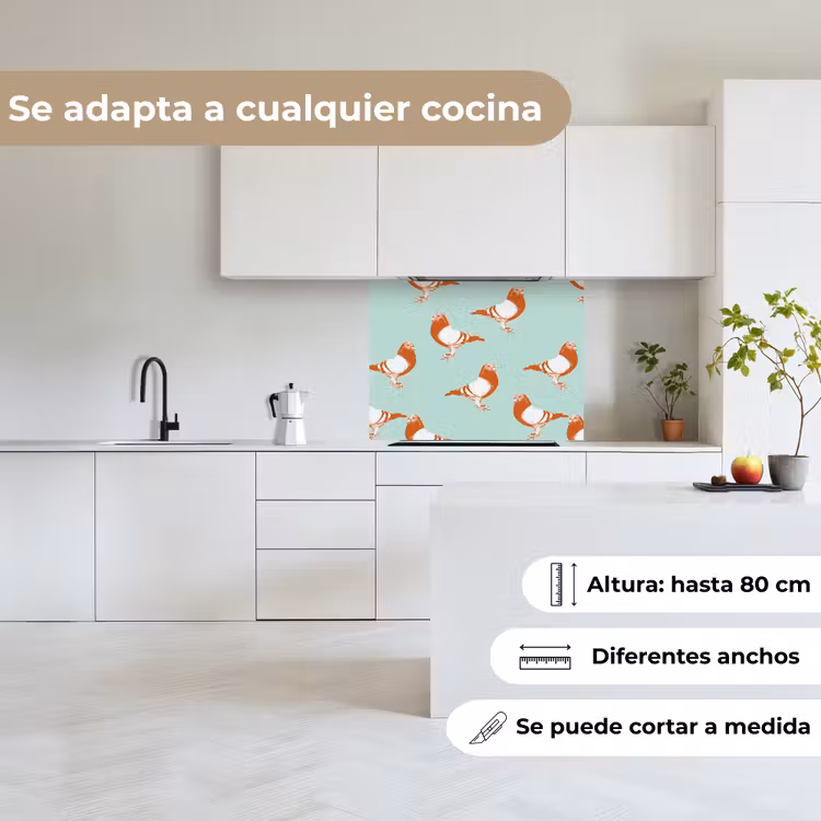 Revestimiento cocina - Paloma - Pájaro - Patrón — 6