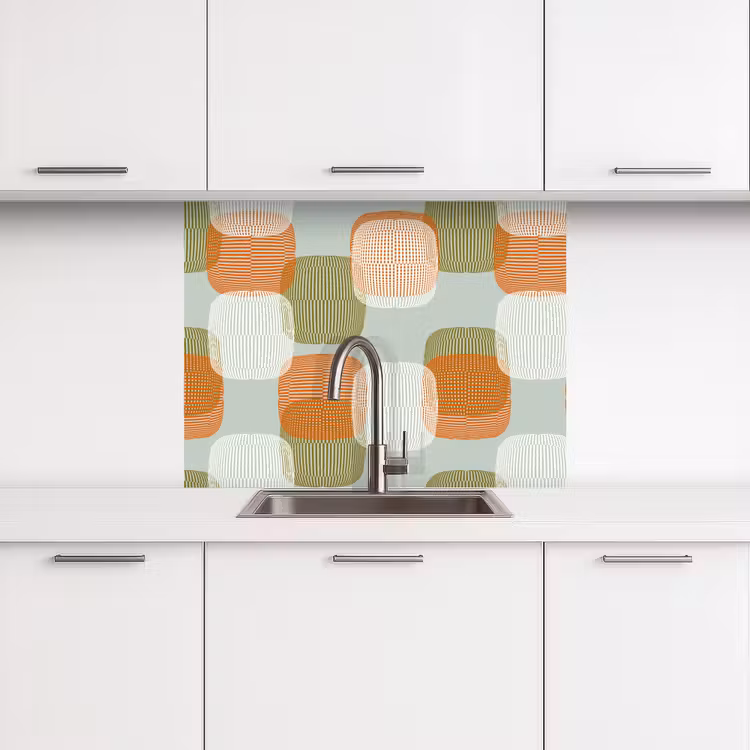 Revestimiento cocina - Retro - Patrón - Pastel — 3